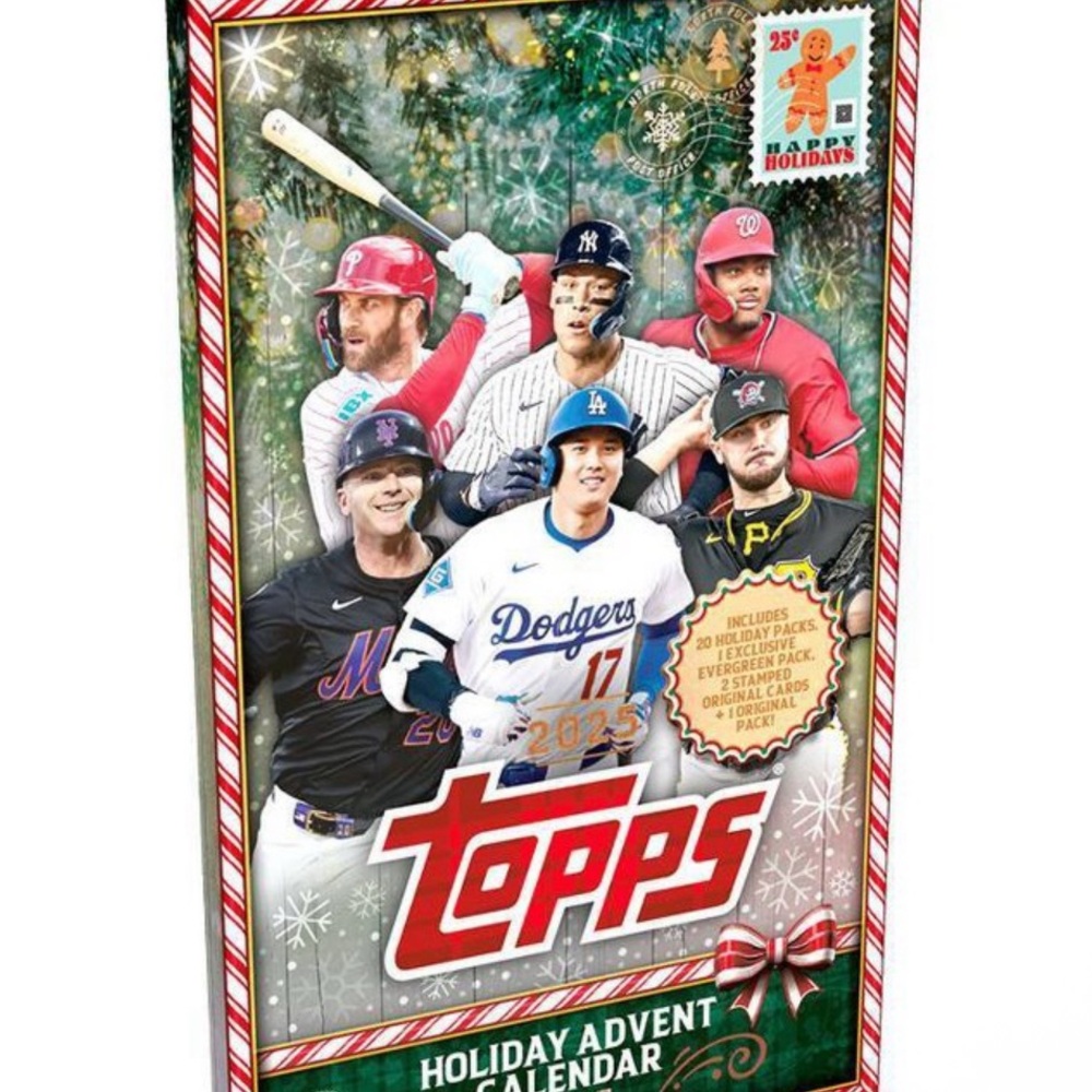 Topps Holiday Advent Calendar with Red and Green Highlights